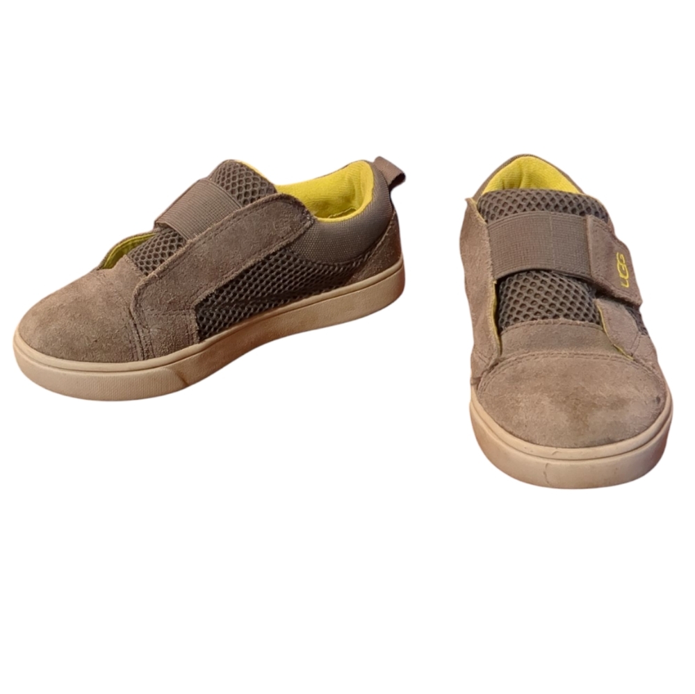 UGG Grey And Green Kids Sneakers With Velcro Closure 12